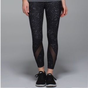Lululemon Crushed Charcoal Inspire Tight Leggings